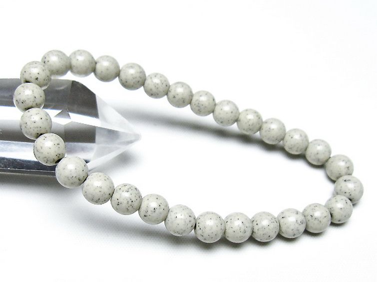 台湾産 北投石 天然ラジウム効果 ブレスレット 7mm [t538-2837] 1枚目