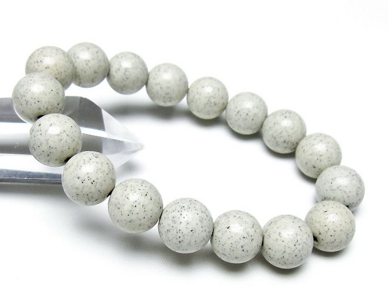 台湾産 北投石 天然ラジウム効果 ブレスレット 12mm [t538-2970] 1枚目