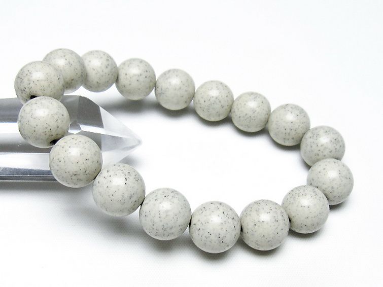 台湾産 北投石 天然ラジウム効果 ブレスレット 12mm [t538-2974] 1枚目