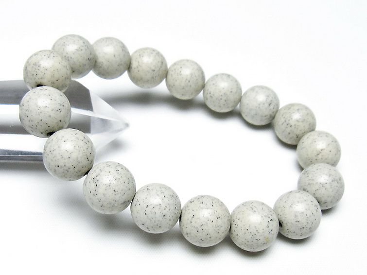 台湾産 北投石 天然ラジウム効果 ブレスレット 12mm [t538-2986] 1枚目