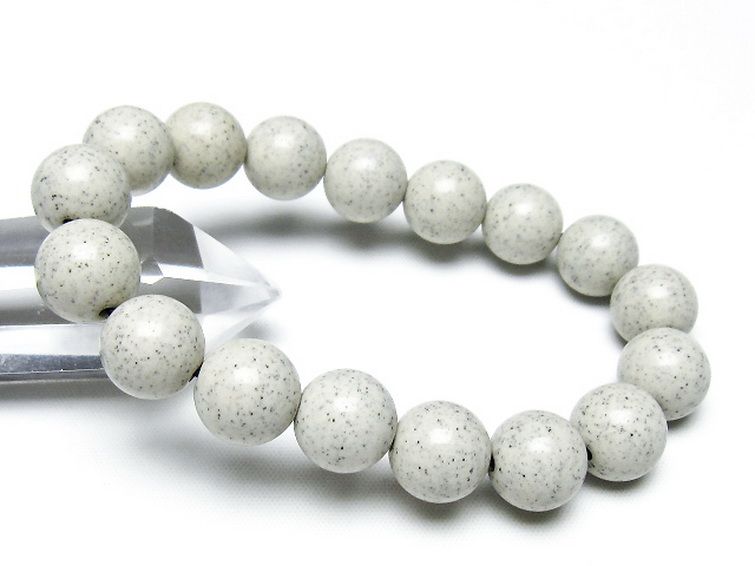 台湾産 北投石 天然ラジウム効果 ブレスレット 12mm [t538-2991] 1枚目