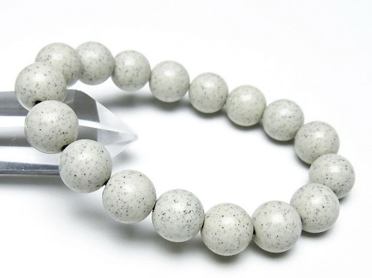 台湾産 北投石 天然ラジウム効果 ブレスレット 12mm [t538-2995] 1枚目
