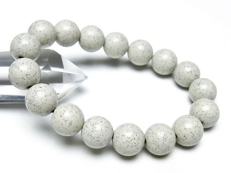 台湾産 北投石 天然ラジウム効果 ブレスレット 12mm [t538-3002] 1枚目