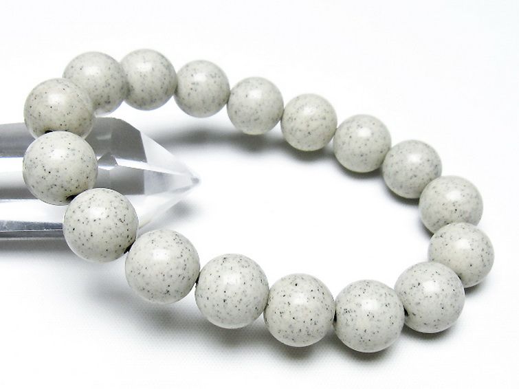 台湾産 北投石 天然ラジウム効果 ブレスレット 12mm [t538-3006] 1枚目
