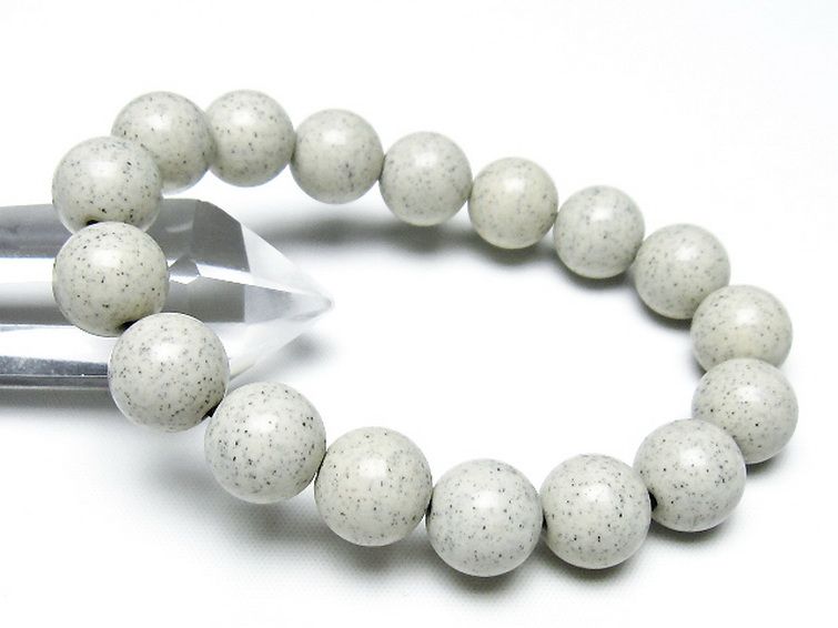台湾産 北投石 天然ラジウム効果 ブレスレット 12mm [t538-3009] 1枚目