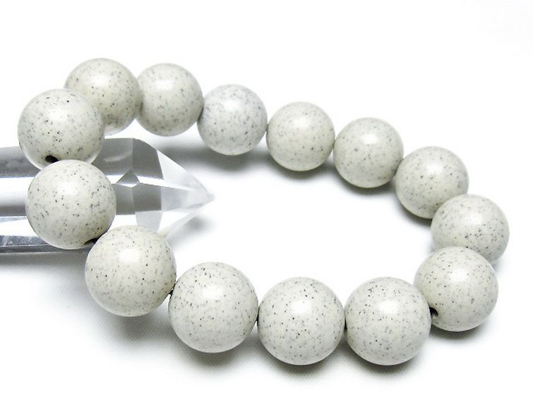 台湾産 北投石 天然ラジウム効果 ブレスレット 16mm [t538-3026] 1枚目