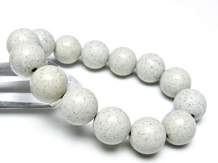 台湾産 北投石 天然ラジウム効果 ブレスレット 16mm [t538-3033] 1枚目