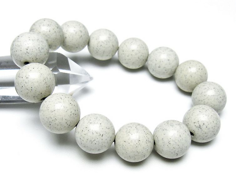 台湾産 北投石 天然ラジウム効果 ブレスレット 16mm [t538-3037] 1枚目