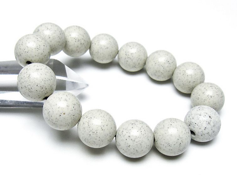 台湾産 北投石 天然ラジウム効果 ブレスレット 16mm [t538-3045] 1枚目