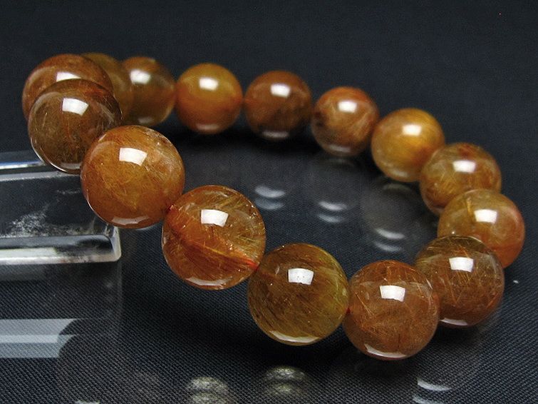 赤プラチナルチル ブレスレット 14mm [t545-10633] 1枚目