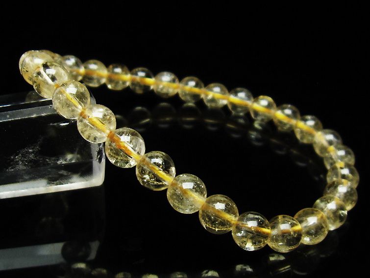シトリン ブレスレット 6mm [t55-10225] 1枚目