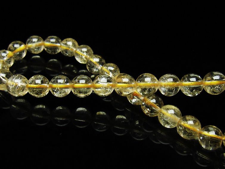 シトリン ブレスレット 6mm [t55-10225] 2枚目
