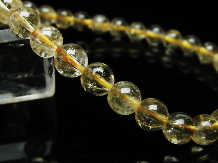 シトリン ブレスレット 6mm [t55-10225] 3枚目