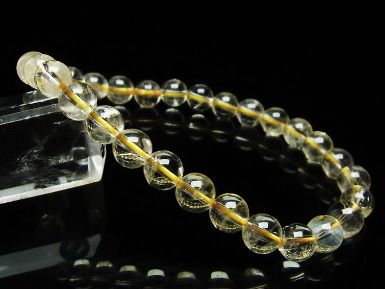 シトリン ブレスレット 6mm [t55-10234] 1枚目