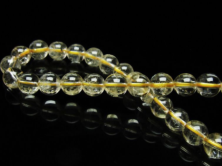 シトリン ブレスレット 6mm [t55-10234] 2枚目