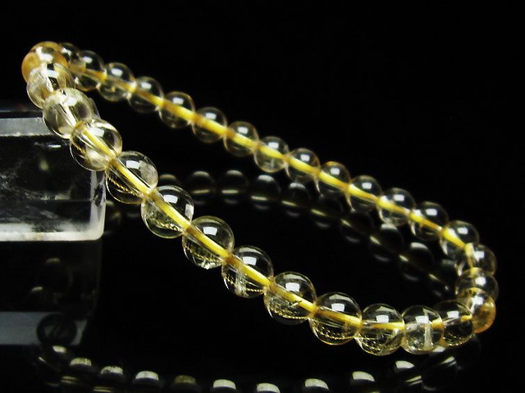 シトリン ブレスレット 6mm [t55-10241] 1枚目