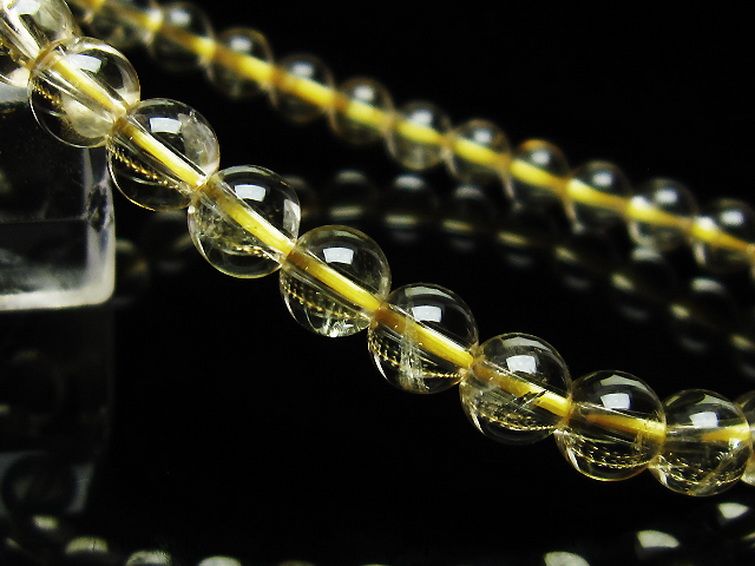 シトリン ブレスレット 6mm [t55-10241] 3枚目