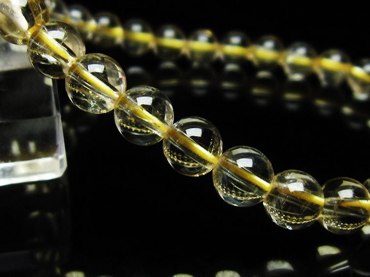 シトリン ブレスレット 6mm [t55-10257] 3枚目