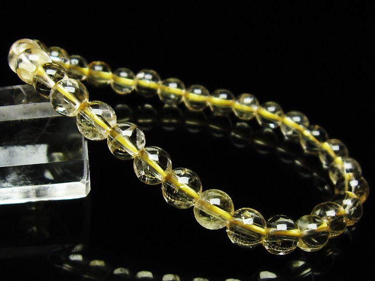 シトリン ブレスレット 6mm [t55-10267] 1枚目