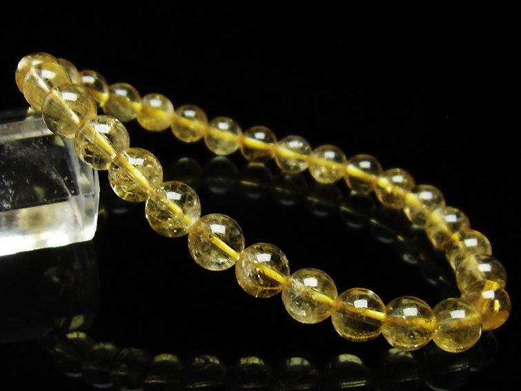 シトリン ブレスレット 6mm [t55-10273] 1枚目