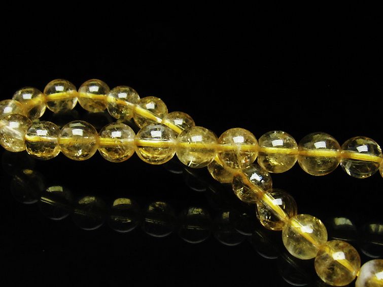 シトリン ブレスレット 6mm [t55-10273] 2枚目