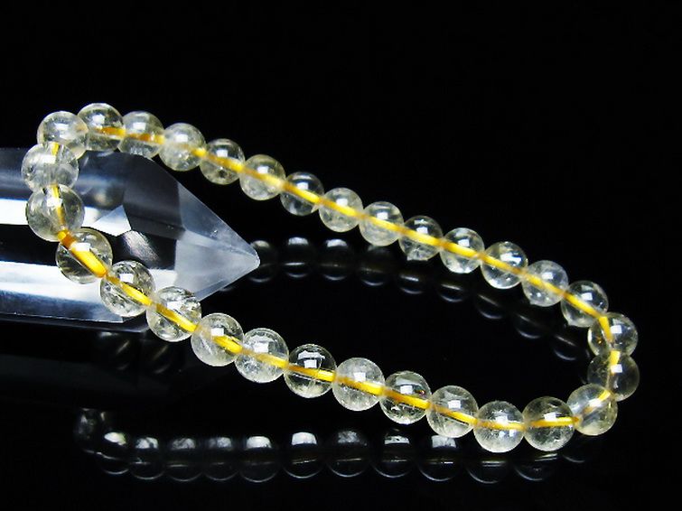 シトリン ブレスレット 6mm [t55-10507] 1枚目