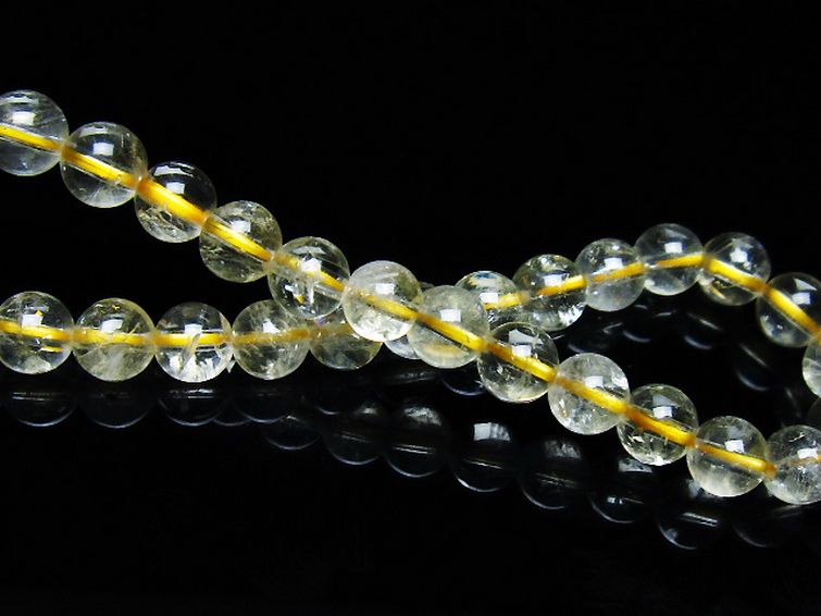 シトリン ブレスレット 6mm [t55-10507] 2枚目