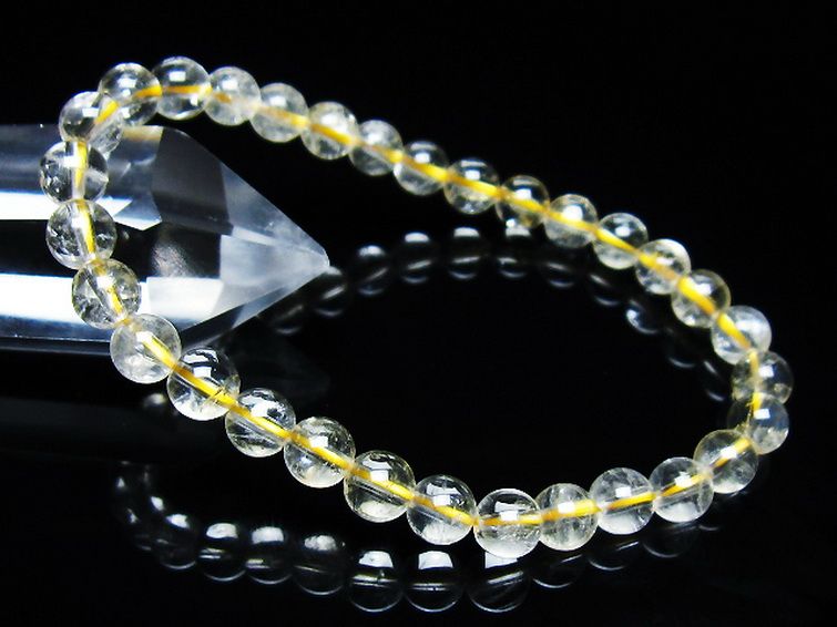 シトリン ブレスレット 6mm [t55-10511] 1枚目