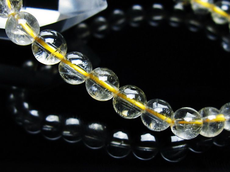 シトリン ブレスレット 6mm [t55-10511] 3枚目