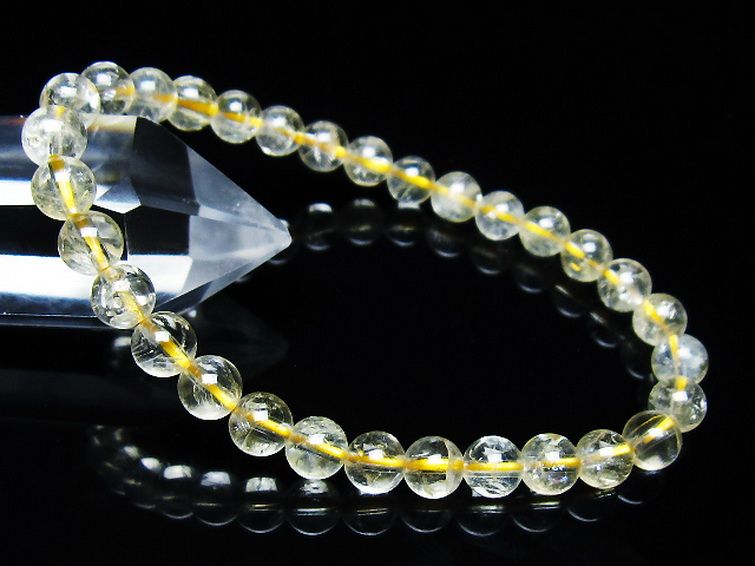 シトリン ブレスレット 6mm [t55-10535] 1枚目