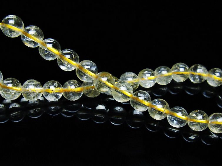 シトリン ブレスレット 6mm [t55-10535] 2枚目
