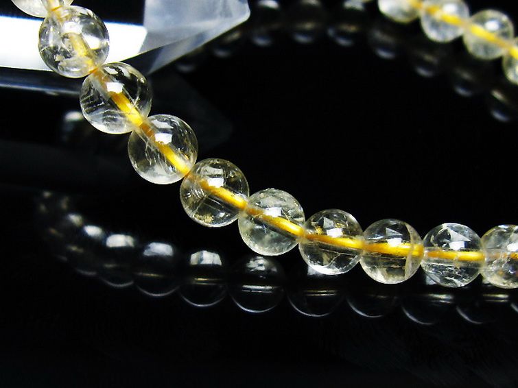 シトリン ブレスレット 6mm [t55-10535] 3枚目
