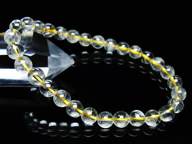 シトリン ブレスレット 6mm [t55-10536] 1枚目