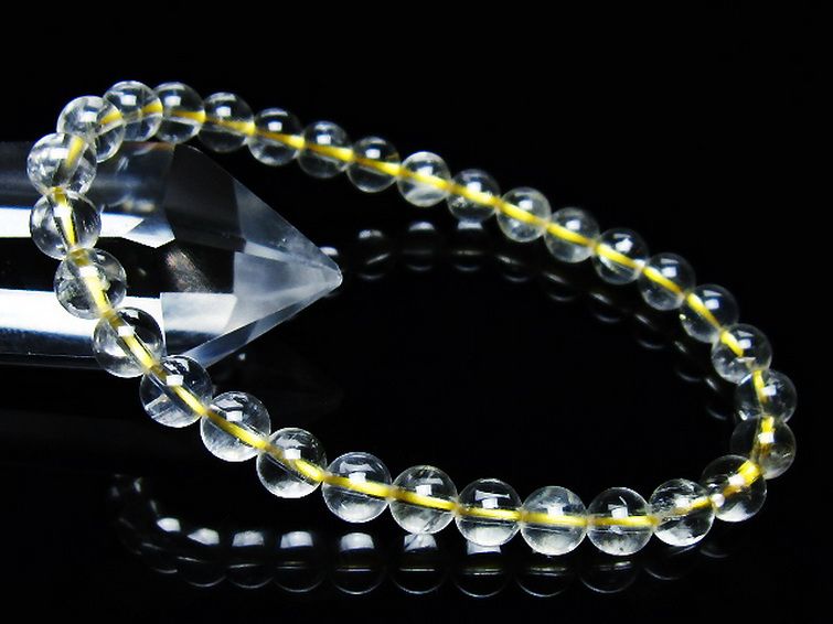 シトリン ブレスレット 6mm [t55-10537] 1枚目