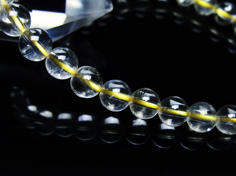 シトリン ブレスレット 6mm [t55-10537] 3枚目