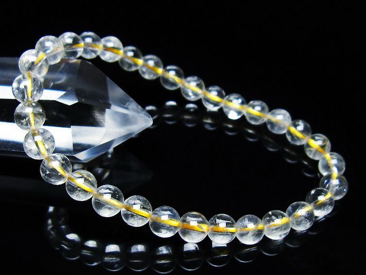 シトリン ブレスレット 6mm [t55-10538] 1枚目