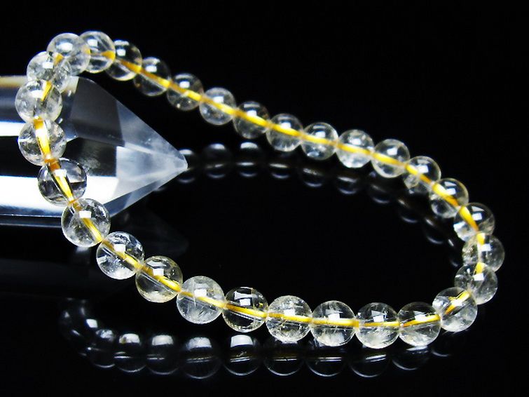 シトリン ブレスレット 6mm [t55-10541] 1枚目