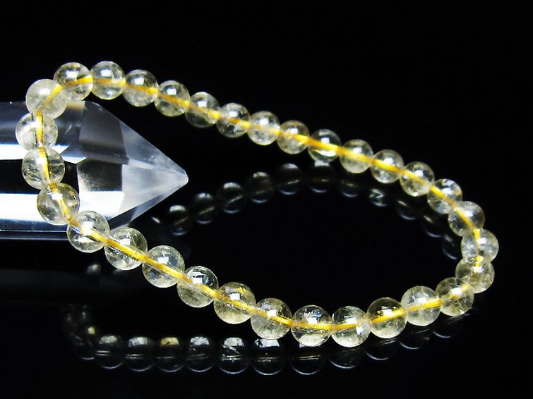 シトリン ブレスレット 6mm [T55-10561] 1枚目