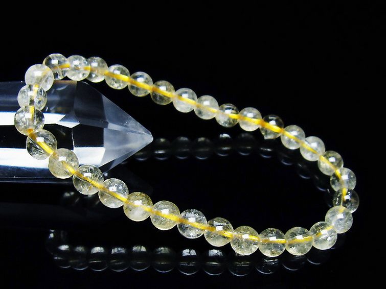 シトリン ブレスレット 6mm [t55-10566] 1枚目