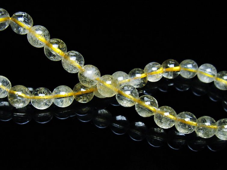 シトリン ブレスレット 6mm [t55-10566] 2枚目