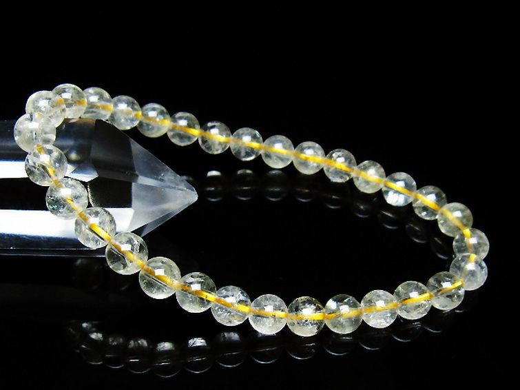 シトリン ブレスレット 6mm [t55-10568] 1枚目