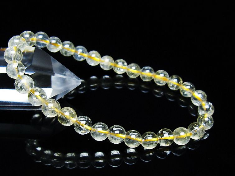 シトリン ブレスレット 6mm [t55-10569] 1枚目