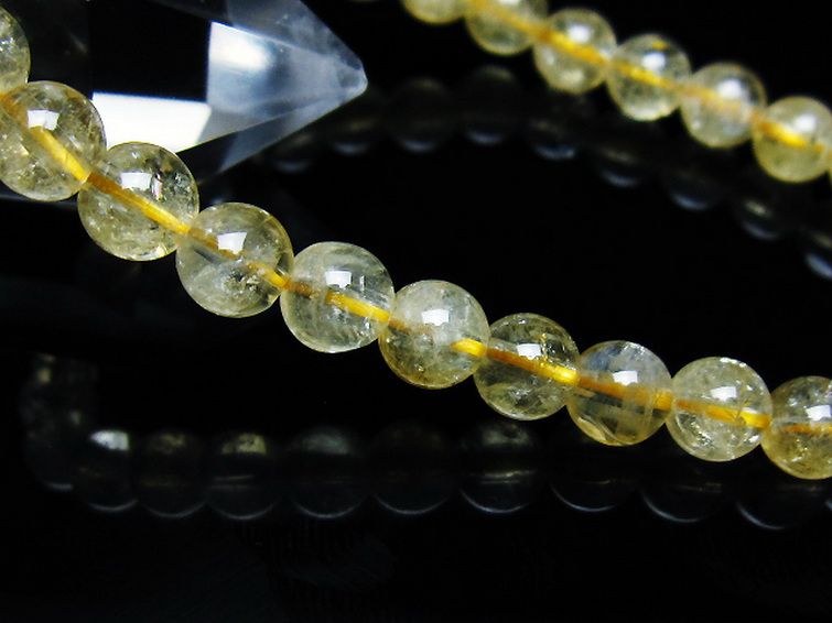 シトリン ブレスレット 6mm [t55-10574] 3枚目