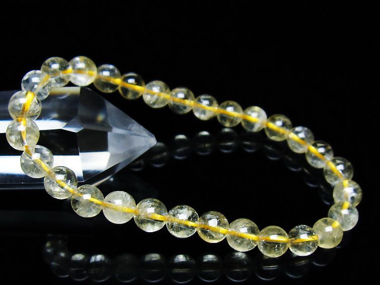 シトリン ブレスレット 6mm [t55-10579] 1枚目