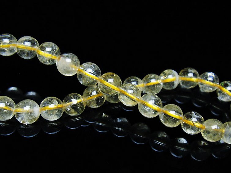 シトリン ブレスレット 6mm [t55-10579] 2枚目