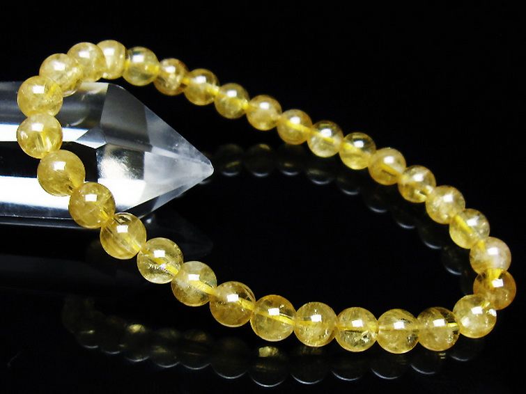 シトリン ブレスレット 6mm [t55-10587] 1枚目