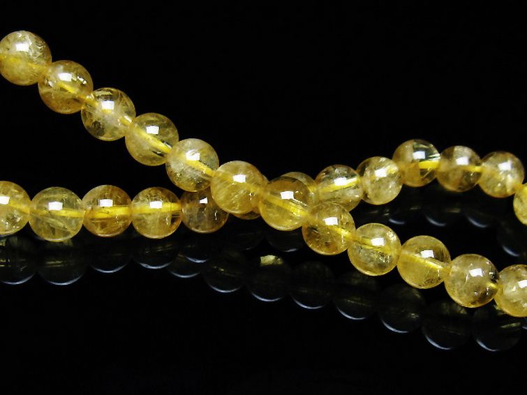 シトリン ブレスレット 6mm [t55-10587] 2枚目