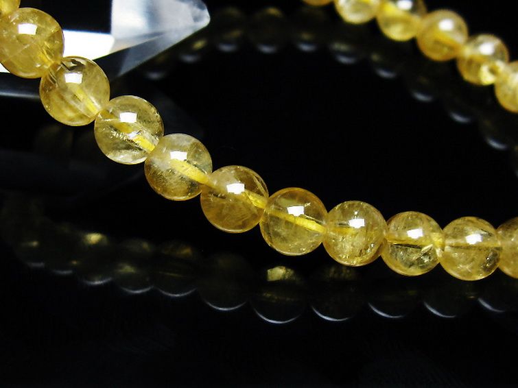 シトリン ブレスレット 6mm [t55-10587] 3枚目