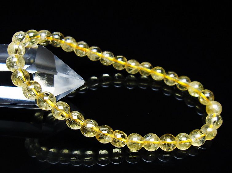 シトリン ブレスレット 6mm [t55-10595] 1枚目