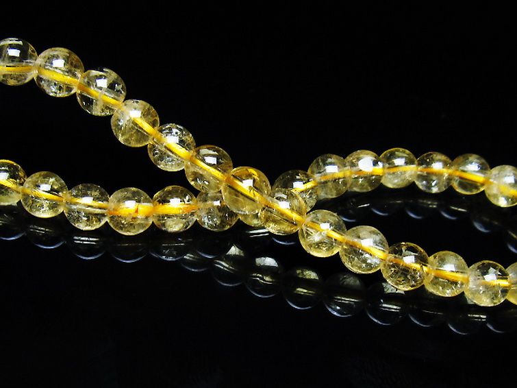 シトリン ブレスレット 6mm [t55-10595] 2枚目